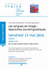 Research paper thumbnail of Journée d’étude – Les langues en image : Approches sociolinguistiques