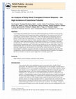 Research paper thumbnail of An Analysis of Early Renal Transplant Protocol Biopsies – the High Incidence of Subclinical Tubulitis