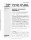 Research paper thumbnail of Germline copy number variation in the YTHDC2 gene: does it have a role in finding a novel potential molecular target involved in pancreatic adenocarcinoma susceptibility?