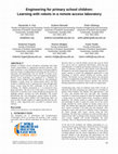 Research paper thumbnail of Engineering for primary school children: Learning with robots in a remote access laboratory