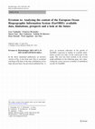 Research paper thumbnail of Analysing the content of the European Ocean Biogeographic Information System (EurOBIS): available data, limitations, prospects and a look at the future