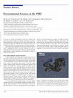 Research paper thumbnail of Environmental sciences at the ESRF