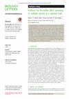 Research paper thumbnail of Evidence for the buffer effect operating in multiple species at a national scale