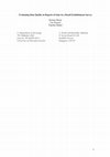 Research paper thumbnail of Evaluating Data Quality in Reports of Sales in a Retail Establishment Survey