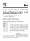 Research paper thumbnail of Potential anxiogenic effects of cannabinoid CB1 receptor antagonists/inverse agonists in rats: Comparisons between AM4113, AM251, and the benzodiazepine inverse agonist FG-7142