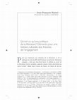 Research paper thumbnail of Qu’est-ce qu’une politique de la littérature? Éléments pour une histoire culturelle