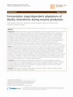 Research paper thumbnail of Fermentation stage-dependent adaptations of Bacillus licheniformis during enzyme production