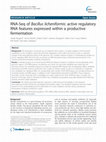 Research paper thumbnail of RNA-Seq of Bacillus licheniformis: active regulatory RNA features expressed within a productive fermentation