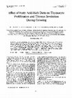 Research paper thumbnail of Effect of fatty acid-rich diets on thymocyte proliferation and thymus involution during growing