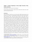 Research paper thumbnail of Chapter 2: Student Organising in African Higher Education: Polity, Politics and Policies