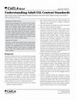 Research paper thumbnail of Understanding Adult ESL Content Standards