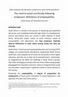 Research paper thumbnail of The need to avoid uncritically following employers’ definitions of employability