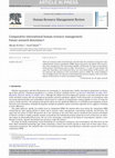 Research paper thumbnail of Comparative international human resource management: Future research directions