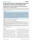 Research paper thumbnail of Bacillus pumilus Reveals a Remarkably High Resistance to Hydrogen Peroxide Provoked Oxidative Stress