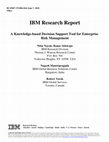 Research paper thumbnail of A Knowledge-based Decision Support Tool for Enterprise Risk Management