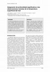 Research paper thumbnail of Asignación De Profundidad Significativa a Las Observaciones Remotas De La Temperatura Superficial Del Mar