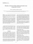 Research paper thumbnail of Mortality in the First 30 Days Following Incident Acute Symptomatic Seizures