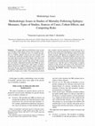 Research paper thumbnail of Methodologic Issues in Studies of Mortality Following Epilepsy: Measures, Types of Studies, Sources of Cases, Cohort Effects, and Competing Risks