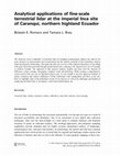 Research paper thumbnail of Analytical applications of fine-scale terrestrial lidar at the imperial Inca site of Caranqui, northern highland Ecuador (2014)