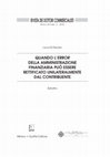 Research paper thumbnail of Quando l'error della Amministrazione finanziaria può essere rettificato unilateralmente dal contribuente