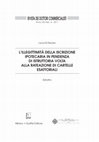 Research paper thumbnail of L’illegittimità della iscrizione ipotecaria in pendenza di istruttoria volta alla rateazione di cartelle esattoriali (in nota a Tribunale di Milano, Sezione Lavoro, 10 novembre 2010, depositata il 10 gennaio 2011, n. 6 - Giudice Unico del lavoro Dott.ssa Sala)