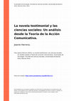 Research paper thumbnail of La novela testimonial y las ciencias sociales Un analisis desde la Teoria de la Accion Comunicativa