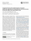 Research paper thumbnail of Comparison between three implementations of automatic identification algorithms for the quantification and characterization of mesoscale eddies in the South Atlantic Ocean