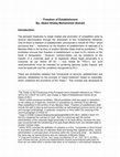 Research paper thumbnail of Freedom of Establishment