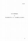 Research paper thumbnail of Synthèses et tablaux de corrélations [Synthesis and correlation tables]