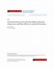 Research paper thumbnail of Characterisation of novel extracellular molecular chaperones and their effects on amyloid formation