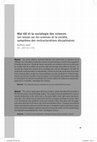 Research paper thumbnail of Mai 68 et la sociologie des sciences. Les revues sur les sciences et la société, symptôme des restructurations disciplinaires 