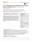 Research paper thumbnail of A pre-zygotic barrier to hybridization in two con-generic species of scleractinian corals