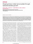 Research paper thumbnail of Shaping binary metal nanocrystals through epitaxial seeded growth