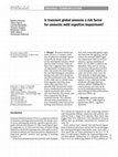 Research paper thumbnail of Is transient global amnesia a risk factor for amnestic mild cognitive impairment?