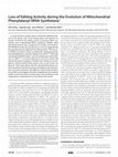 Research paper thumbnail of Loss of editing activity during the evolution of mitochondrial phenylalanyl-tRNA synthetase