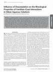 Research paper thumbnail of Influence of Deacetylation on the Rheological Properties of Xanthan?Guar Interactions in Dilute Aqueous Solutions