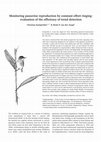 Research paper thumbnail of Monitoring Passerine Reproduction by Constant Effort Ringing: Evaluation of the Efficiency of Trend Detection