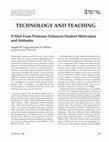 Research paper thumbnail of E-Mail From Professor Enhances Student Motivation and Attitudes