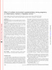 Research paper thumbnail of Effect of multiple micronutrient supplementation during pregnancy on inflammatory markers in Nepalese women