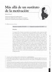 Research paper thumbnail of Más allá de un sustituto de la motivación