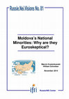 Research paper thumbnail of Moldova's National Minorities: Why are they Euroskeptical