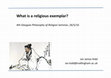 Research paper thumbnail of What Is A Religious Exemplar? Religion, Emulation, and the Cosmos