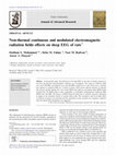 Research paper thumbnail of Non-thermal continuous and modulated electromagnetic radiation fields effects on sleep EEG of rats