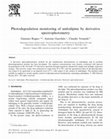 Research paper thumbnail of Photodegradation monitoring of amlodipine by derivative spectrophotometry