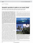 Research paper thumbnail of Sympatric speciation in palms on an oceanic island