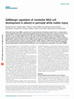 Research paper thumbnail of GABAergic regulation of cerebellar NG2 cell development is altered in perinatal white matter injury