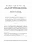 Research paper thumbnail of The Flooding of Ešnunna, the Fall of Mari: Hammurabi's Deeds in Babylonian Literature and History