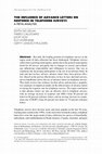 Research paper thumbnail of The Influence of Advance Letters on Response in Telephone Surveys: a Meta-Analysis