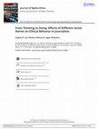 Research paper thumbnail of From Thinking to Doing: Effects of Different Social Norms on Ethical Behavior in Journalism