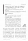 Research paper thumbnail of Evaluation of health, nutrition and food security programmes in a complex emergency: the case of Congo as an example of a chronic post-conflict situation